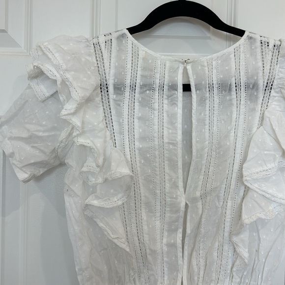 LoveShackFancy Natasha Heritage Mini Dress White Lace Detail Dress Size P (00) - Picture 7 of 8
